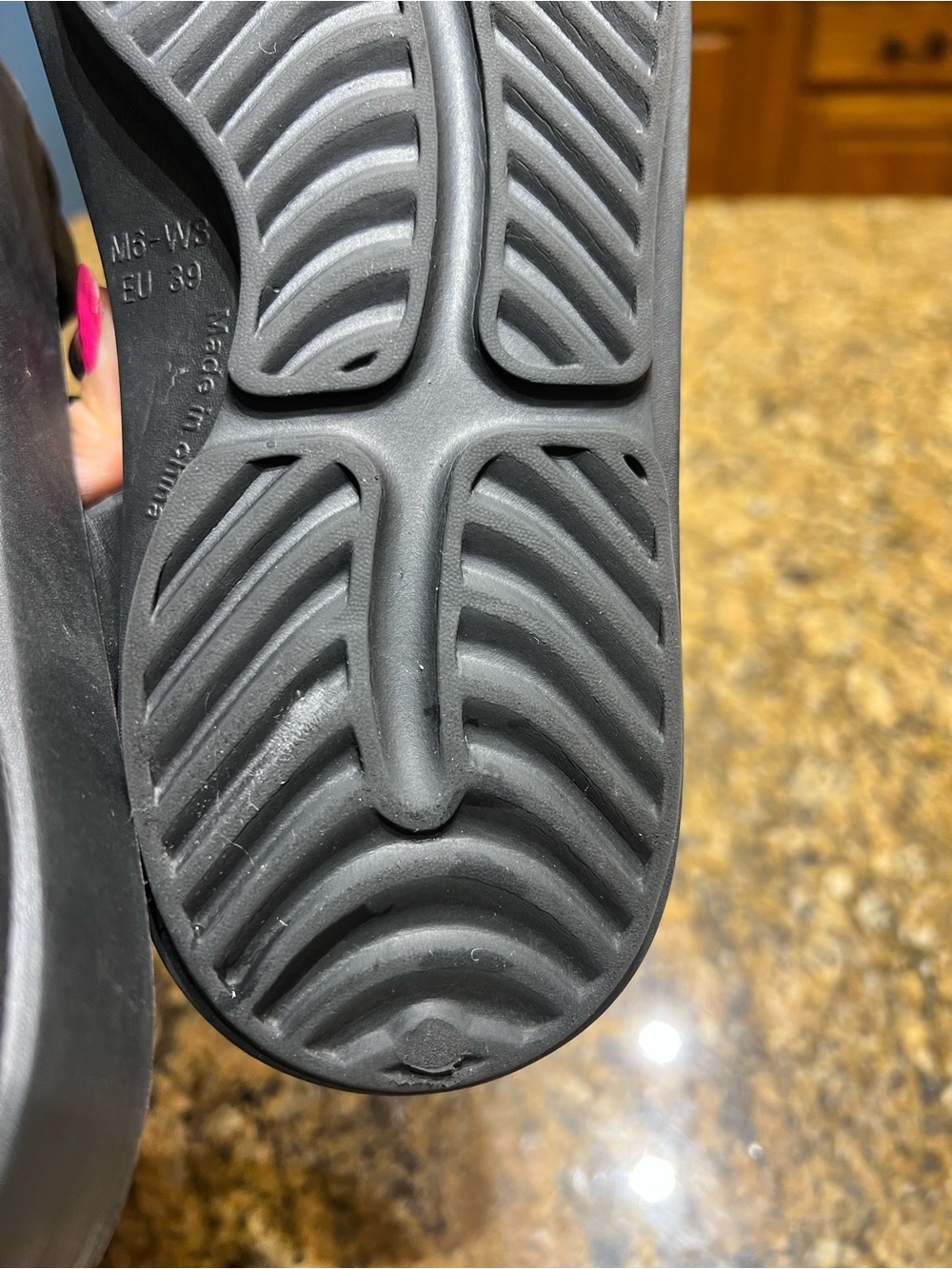 Reel Legenda Black Slide Sandals with Purple Logo Accents - Picture 5 of 15
